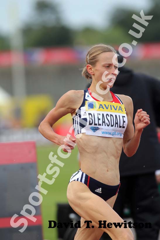 Julia Bleasdale in the 5000 metres, 2012 Samsung Diamond League, Crystal Palace, London.
